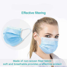 Load image into Gallery viewer, 3 ply Surgical Mask Blue Disposable (ASTM Level 1) Disposable Surgical Mask FluShields 100 
