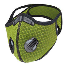 Load image into Gallery viewer, Reusable Sports Face Mask | Tactical Design Full Strap Mesh Green Reusable Sports Mask FluShields Rest of World Green 

