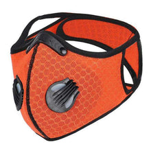 Load image into Gallery viewer, Reusable Sports Face Mask | Tactical Design Full Strap Mesh Orange Reusable Sports Mask FluShields Other Orange 1PC
