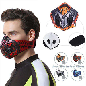 Reusable Sports Face Mask | Tactical Design Red Skull Reusable Sports Mask FluShields 