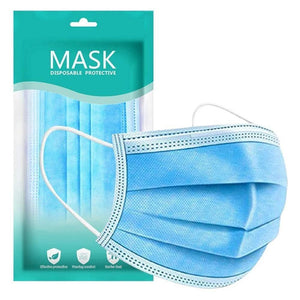 Blue Disposable 3 ply Surgical Mask Civil Mask Surgical Mask FluShields 50pcs USA 