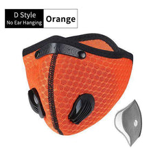 Load image into Gallery viewer, Reusable KN95 Respirator Mask Tactical (PM2.5) | Full Face Mesh Orange Reusable KN95 Mask FluShields 
