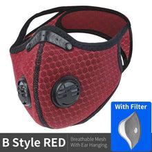 Cargar imagen en el visor de la galería, Reusable KN95 Respirator Mask Tactical (PM2.5) | Full Strap Mesh Rose Red Reusable KN95 Mask FluShields Other Wine 1PC
