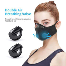 Carica l&#39;immagine nel visualizzatore di Gallery, Reusable KN95 Sports Face Mask | Carbon Activated PM2.5 Filtration Reusable Sports Mask FluShields 
