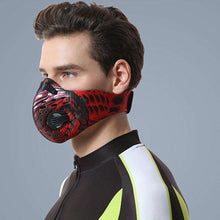 Laden Sie das Bild in den Gallery Viewer, Reusable Sports Face Mask | Tactical Design Blue Skull Reusable Sports Mask FluShields 
