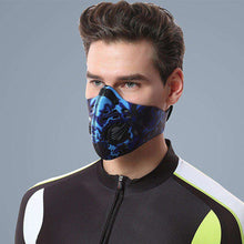 Laden Sie das Bild in den Gallery Viewer, Reusable Sports Face Mask | Tactical Design Blue Skull Reusable Sports Mask FluShields United States Blue Skull 
