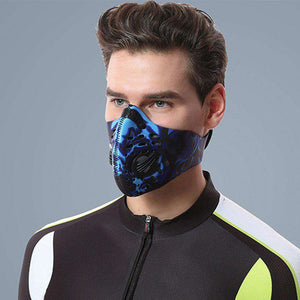Reusable Sports Face Mask | Tactical Design Blue Skull Reusable Sports Mask FluShields United States Blue Skull 