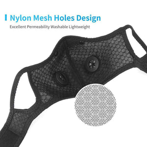 Reusable Sports Face Mask | Tactical Design Full Strap Mesh Blue Reusable Sports Mask FluShields 
