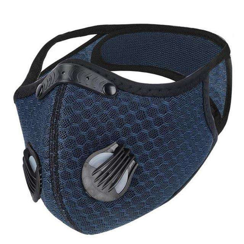 Reusable Sports Face Mask | Tactical Design Full Strap Mesh Blue Reusable Sports Mask FluShields Other Navy 1PC
