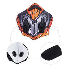 Carregar imagem no visualizador da galeria, Reusable Sports Face Mask | Tactical Design Red Skull Reusable Sports Mask FluShields 
