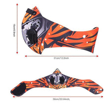 Carregar imagem no visualizador da galeria, Reusable Sports Face Mask | Tactical Design Red Tiger Reusable Sports Mask FluShields 
