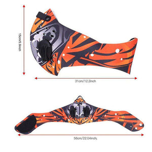 Reusable Sports Face Mask | Tactical Design Red Tiger Reusable Sports Mask FluShields 
