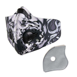 Reusable Sports Face Mask | Tactical Design White Tiger Reusable Sports Mask FluShields 