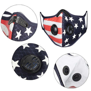 Sports Face Mask | US Flag Mask | Reusable Face Mask Reusable Sports Mask FluShields 